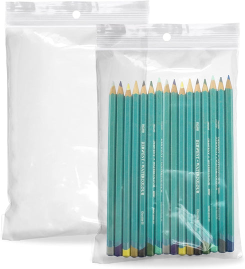 APQ Plastic Zip Bags for Packaging, 6 x 9, Pack of 100 Sealable Cookie Bags with Hand Hole