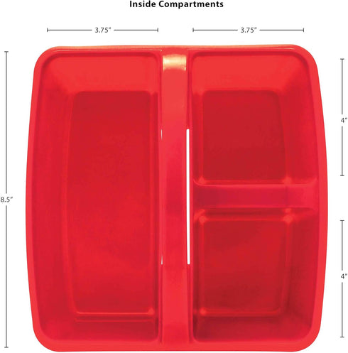 Teacher Created Resources Red Portable Plastic Storage Caddy, 6-Pack for Classroom, Kids Room, Office Organization