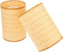 Kisangel 2pcs Rustic Rattan Drum Lamp Shades for Floor and Table Lamps