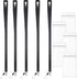 Lanyard with ID Badge Holder, Black Breakaway Lanyards for ID Badges, Keys, 5 Pack