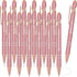 Zonon 12 Pieces Inspirational Quotes Ballpoint Pens with Stylus Tip, Fine Point Smooth Writing Metal Pens (Rose Gold)