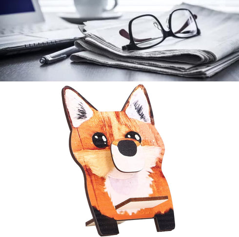Asixxsix Animal Eyeglass Holder, Cute Wooden Creative Glasses Holder with Animal Shaped Design Decorative Exquisite