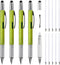 MECCANIXITY 4pcs 6 in 1 Multitool Tech Tool Pen Gifts for Men, Green with Ballpoint Pen, Ruler, Screwdriver, Stylus