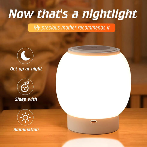 Bullishman 3 Dimming, Kids,8000mAh Baby Night Light, Nursery Night Lamp for Breastfeeding, Touch Night Lamp, Eye