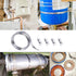 304 Stainless Steel Hose Clamp Assortment Kit, DIY 6.5FT Metal Strap + 4 Stronger Fasteners for Pipe, Duct, Tube