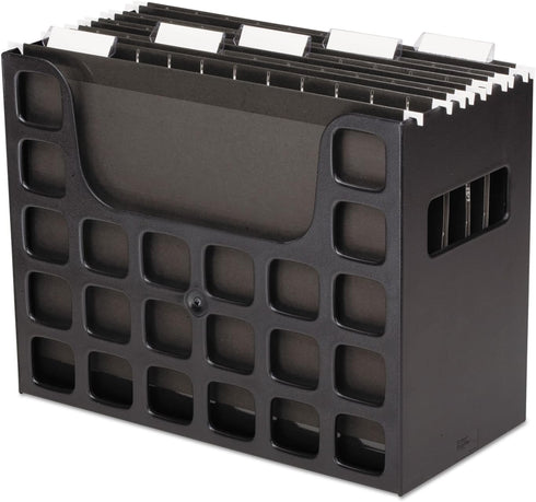 Pendaflex Portable Desktop File, Letter Size, Black, Side Handles, Hanging File Folders