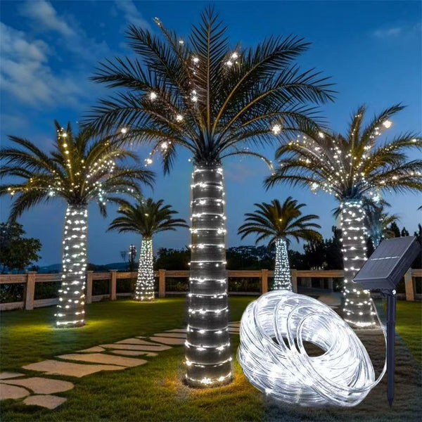 Honche Solar Rope Light 33FT 100LED IP65 Waterproof Outdoor LED Copper Fairy