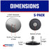 Pack 35 lb 2.04" 1.25" 5-Pack Master Magnetics Ceramic Round Base Magnet with Bolt and Nuts - Heavy-Duty Strong Magnets