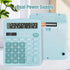 Desktop Calculator, Light Blue Calculator Big Buttons, 12-Digits Large LCD Display, Solar and AA Battery Dual Power, Desk Calculator for Office Home School Business Class (Light Blue)