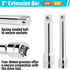 DURATECH Stubby Ratchet Set, 3-IN-1 Ratchet Handle with Extension Bars, Alloy Steel