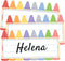 Well Tile Cartoon Crayon Desk Name Stickers 4.5x9.7 Inch-Waterproof Desk Toppers Nameplates Classroom Name