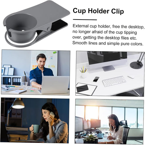 Cup Holder Clip for Desk - Scratch-Resistant Mug Holder