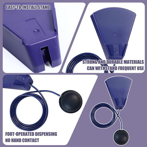 Zhehao 8.86 7.09 2.36 Inches Plastic Wall Bracket and Foot Pump Hand Sanitizer Holder Manual Disinfectant Dispensing