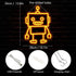 TOPQUALI Gift13.8 10.1 Inch Robot Neon Signs Robot LED Neon Light Decor for Game Room, Baby Living Room,Kids