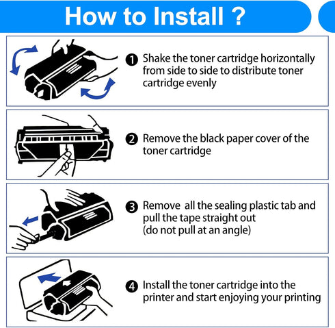 Toner Cartridge Replacement Compatible for Samsung ML2010 ML1610, Use with ML-2510 Series Printers (Black, 1-Pack)