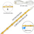 5V Lights,9.84FT/3M,Natural 4000K,320LEDs/M,8mm IP20,1M USB COB LED Strip White Width,Not Waterproof USB Cable,Flexible