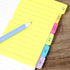 Sticky Notes Set, 2 Pcs Tabbed Self Stick Lined Note Pad Tabs, Portable Stickers, Bright Color Writing Pads Supplies