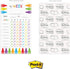 Cheerful Crayon Design Weekly Chore Chart, 6" x 10" Sticky Note Fill in Task List