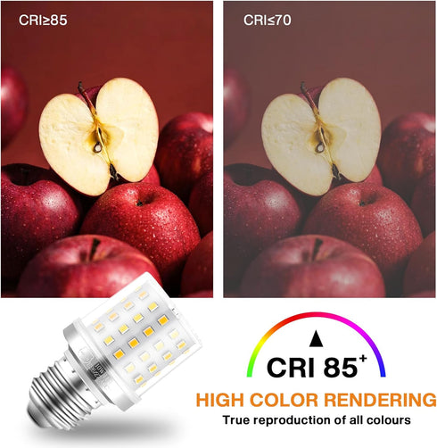 MIAOKE E26/E27 LED Bulb, 10W Dimmable Light Bulbs, 900 Lumen, 90% Energy Saving, 4 Pack for Bathroom, Ceiling Fan,