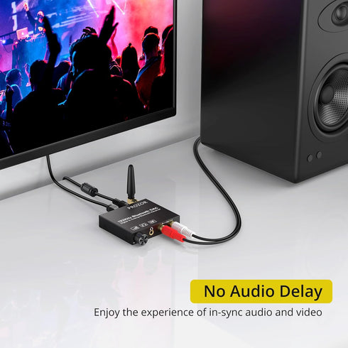 PROZOR 192kHz Digital to Analog Audio Converter with 5.0 Bluetooth Receiver, Optical to RCA Converter with Volume