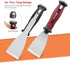HAUTMEC 2pc Putty Knife Set, 2.5 in Straight and 3 in Offset Scrapers, Heavy Duty Stainless Steel Blade