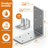 Wuno Shop 8 Pcs L Brackets Heavy Duty, 90 Degree Angle Bracket, Galvanized Corner Brace for Wood 90 Degree L Shape
