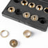 Set, 5/16" 1", 1-3/16" 10-Piece RA02 O'SKOOL Router Bushing Brass Template Guide Bushings for Woodworking, to Fits