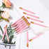 Zonon 24 Pieces Back to School Half Golf Pencils with Eraser Easy to Hold Graphite HB Pencils for Wedding Office (Pink)