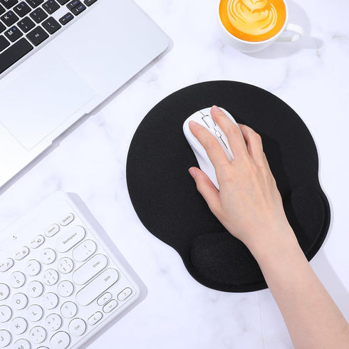 Tobeelec 6 Pcs Ergonomic Mouse Pad with Wrist Rest Support, Comfortable Mousepad with Smooth Wrist Support Surface