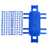 3 Packs Blue Plastic Test Tube Rack, Detachable Holder for 20mm Test Tubes, 40 Holes Lab Test Tube Rack