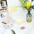 White Sticky Notes Holder, Acrylic PS Notepad Cube Organizer Self-Stick Note Pad Holder Cute 3x3 In Sticky Note Memo Dispenser Personalized Sticky Note Holder for Home Office School Desk Accessories