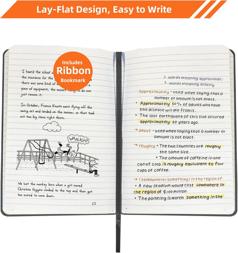 BOSSAND 6 Pack Lined Journal Notebooks, A5 Journals for Writing, 200 Pages, 100 GSM Thick College Ruled Paper