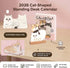 Nuoyunova 2026 12 Cat Desk Calendar for Lovers: Cute & Funny Two-Sided Theme Desk Calendar with Monthly Adorable