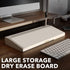 SpaceAid Bamboo Desktop Whiteboard with Organizer Box, Dry Erase Holder & Computer Keyboard Stand Pad for Office
