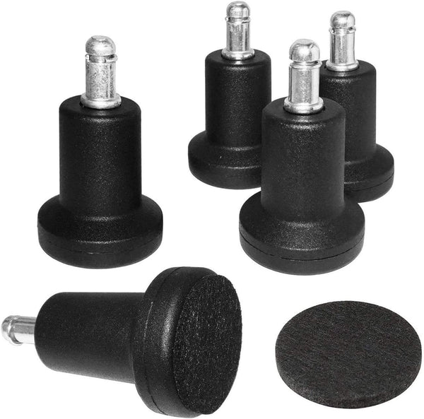 Bell Glides Replacement Swivel Caster Wheels for Office Chair or Stool, Fixed Stationary Castors with Self Adhesive