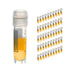 ULAB 50pcs 2ml Cryotubes Small PP Cryo Vials with Screw Caps, Electron Beam Sterilization, Free from DNase & RNase,