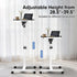 75 MoNiBloom Mobile Laptop Desk Tiltable Height Adjustable Rolling Laptop Sofa Bed Side Table Couch Computer Desk Stand