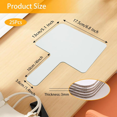 QTLCOHD 25 Pack Dry Erase Answer Paddle, 5 x 7 Inch Hand Held White Boards, Mini Double-Sided Auction Paddles