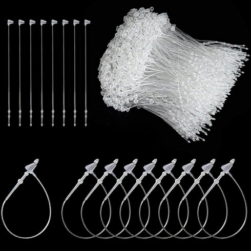 ZNBSIXP 1000 Pcs 3 Inch Hang Prices Tag Fasteners Plastic Fasteners,Clear Snap Lock