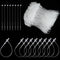 ZNBSIXP 1000 Pcs 3 Inch Hang Prices Tag Fasteners Plastic Fasteners,Clear Snap Lock