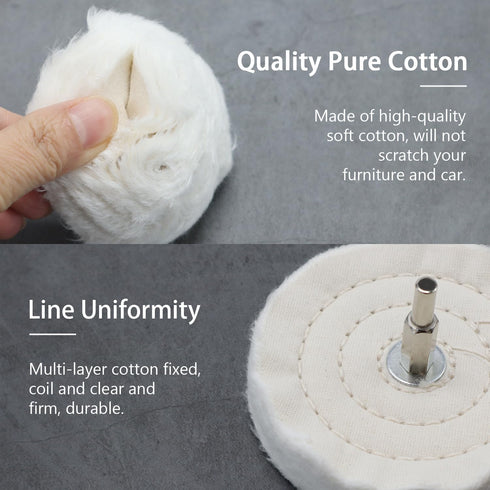 SCOTTCHEN Buffing Wheel for Drill, 11PCS Polishing Ball Kit for Metal, Wood, Plastic, and More