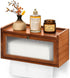 Wall Mount Paper Towel Holder, Wooden Paper Towel Dispenser for C-Fold Z-Fold