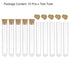 uxcell 10Pcs PS Plastic Test Tubes with Cork Stoppers, Round Base, 12x60mm for Scientific Experiments