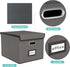 Huolewa Upgraded Portable File Organizer Box with Lid, Stylish Filing Box for Hanging File Folders, Office Storage