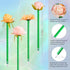 Flower Pens, 15 Pieces Mixed Floral Gel Ink Ballpoint Pens for Birthday Party Wedding Mother Girlfriend Office Supplies