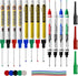 BERHW 12 Pcs Multi-Purpose Long Head Deep Hole Marker Pens, Long Nib Marker