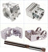 Hand Reamer Metric 7.5mm Alloy Tool Steel 9Crsi H8, 6 Straight Flutes Milling Cutter Tool