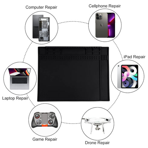 Premium Heat Resistant 932°F Silicone ESD Safe Electronic Repair Work Mat for BGA and Soldering