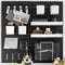 Pegboard Combination Kit - Wall Mounted Organizer with 20 Accessories for Home, Office, and Gaming Setup