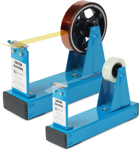 U.S. Solid Desktop Multi-Roll Tape Dispenser, 1.5 Inch Wide, 1 or 3 Inch Core, Iron, Blue